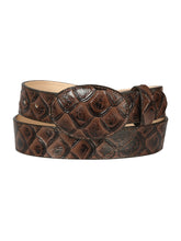 Load image into Gallery viewer, Cowboy Belt - El General  - Imitation- Pirarucu - Brown 44668
