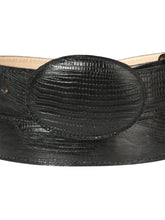 Load image into Gallery viewer, Cowboy Belt - El General  - Imitation Lizard - Black 44670
