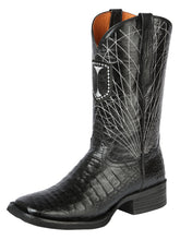 Load image into Gallery viewer, El General Rodeo - Printed Alligator leather boots - Black 44671
