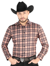 Load image into Gallery viewer, El General  -  Casual Long-Sleeve Shirt  - Beige/Black 44697
