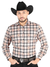 Load image into Gallery viewer, El General - Casual Long Sleeve Shirt - Beige/Black 44698
