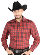 Load image into Gallery viewer, El General - Casual Long Sleeve Shirt - Red/Black 44705
