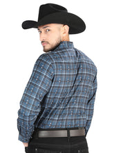 Load image into Gallery viewer, El General - Casual Long Sleeve Shirt - Gray/Blue 44706
