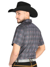 Load image into Gallery viewer, El General - Casual Long Sleeve Shirt - Gray/Brown 44708
