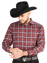Load image into Gallery viewer, El General - Casual Long Sleeve Shirt - Red 44710
