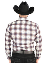 Load image into Gallery viewer, El General - Casual Long Sleeve Shirt - Beige/Burgundy 44713
