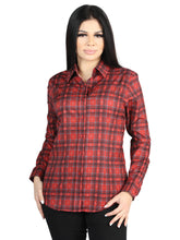 Load image into Gallery viewer, El General  -  Casual Long-Sleeve Shirt  - Red 44722
