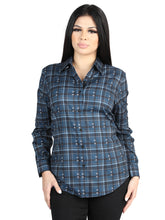 Load image into Gallery viewer, El General  -  Casual Long-Sleeve Shirt  - Gray/White 44723
