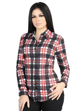 Load image into Gallery viewer, El General  -  Casual Long-Sleeve Shirt  - White/Red 44724
