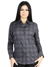 Load image into Gallery viewer, El General  -  Casual Long-Sleeve Shirt  - Gray/Brown 44725
