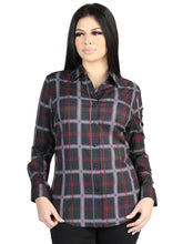 Load image into Gallery viewer, El General  -  Casual Long-Sleeve Shirt  - Black/Gray 44726
