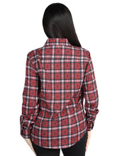 Load image into Gallery viewer, El General  -  Casual Long-Sleeve Shirt  - Red/Black 44727
