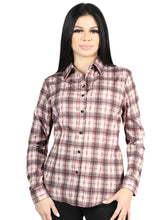 Load image into Gallery viewer, El General  -  Casual Long-Sleeve Shirt  - Beige/Red 44728
