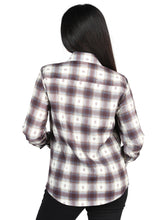 Load image into Gallery viewer, El General  -  Casual Long-Sleeve Shirt  - Beige/Burgandy 44730
