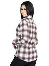 Load image into Gallery viewer, El General  -  Casual Long-Sleeve Shirt  - Beige/Burgandy 44730
