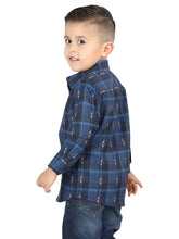 Load image into Gallery viewer, El General Black/Blue Casual Long-Sleeve Shirt 44738
