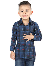 Load image into Gallery viewer, El General Black/Blue Casual Long-Sleeve Shirt 44738
