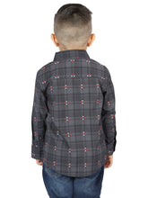 Load image into Gallery viewer, El General Gray/Brown Casual Long-Sleeve Shirt 44742
