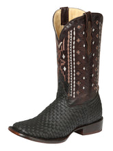 Load image into Gallery viewer, El General Men’s Leather Rodeo Boots Petatillo - Crazy Brown  44861

