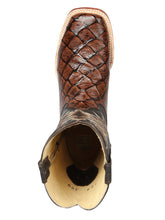 Load image into Gallery viewer, El Señor de los Cielos Men’s Rodeo Boot - Monster Fish Imitation  Leather - Brown 44931
