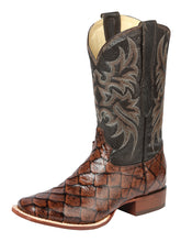 Load image into Gallery viewer, El Señor de los Cielos Men’s Rodeo Boot - Monster Fish Imitation  Leather - Brown 44931
