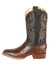 Load image into Gallery viewer, El Señor de los Cielos Men’s Rodeo Boot - Imitation Ostrich Leather -  Brown 44934
