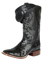 Load image into Gallery viewer, El General Rodeo - Printed Ostric leather boots - Black 44935
