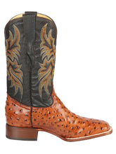 Load image into Gallery viewer, El General Rodeo - Printed Ostric leather boots - Cogñac 44936
