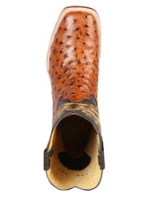 Load image into Gallery viewer, El General Rodeo - Printed Ostric leather boots - Cogñac 44936
