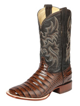 Load image into Gallery viewer, El Señor de los Cielos Men’s Rodeo Boot - Imitation Caiman Belly  Leather - Brown

 44937
