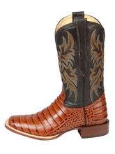 Load image into Gallery viewer, El General Rodeo - Printed Alligator leather boots - Cogñac 44939
