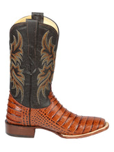 Load image into Gallery viewer, El General Rodeo - Printed Alligator leather boots - Cogñac 44939
