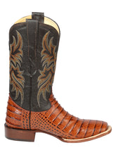 Load image into Gallery viewer, El General Rodeo - Printed Alligator leather boots - Cogñac 44939
