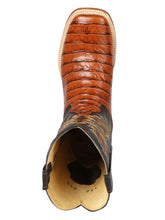 Load image into Gallery viewer, El General Rodeo - Printed Alligator leather boots - Cogñac 44939
