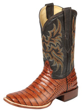 Load image into Gallery viewer, El General Rodeo - Printed Alligator leather boots - Cogñac 44939
