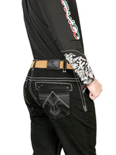 Load image into Gallery viewer, Centenario Bootcut Denim Jeans - Black 44964
