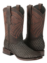 Load image into Gallery viewer, El General Men’s Leather Rodeo Boots Petatillo - Chocolate 45013
