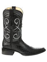 Load image into Gallery viewer, El General Men's Exotic Ostrich Leg Cowboy Boots - Black 45067
