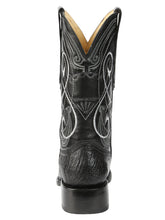Load image into Gallery viewer, El General Men's Exotic Ostrich Leg Cowboy Boots - Black 45067
