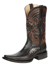 Load image into Gallery viewer, El General Men's Exotic Ostrich Leg Cowboy Boots - Brown 45068

