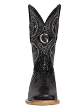 Load image into Gallery viewer, El General Men's Exotic Lizard Rodeo Cowboy Boots - Black 45069
