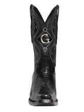 Load image into Gallery viewer, El General Men's Exotic Lizard Cowboy Boots - Black 45072
