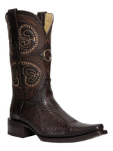 Load image into Gallery viewer, El General Men's Exotic Lizard Cowboy Boots - Brown 45073
