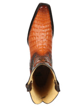 Load image into Gallery viewer, El General Men's Exotic Caiman Belly Cowboy Boots - Cognac  45080
