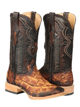Load image into Gallery viewer, El General Men's Exotic Monster Fish Rodeo Cowboy Boots - Cognac  45085
