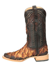 Load image into Gallery viewer, El General Men's Exotic Monster Fish Rodeo Cowboy Boots - Cognac  45085
