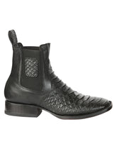 Load image into Gallery viewer, El General Men’s Python Imitation Black Ankle Boots 45093
