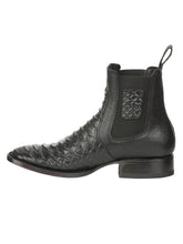 Load image into Gallery viewer, El General Men’s Python Imitation Black Ankle Boots 45093
