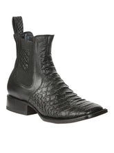 Load image into Gallery viewer, El General Men’s Python Imitation Black Ankle Boots 45093
