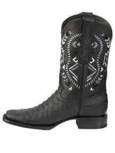 Load image into Gallery viewer, El General Men’s Black Python Imitation Rodeo Boots 45398
